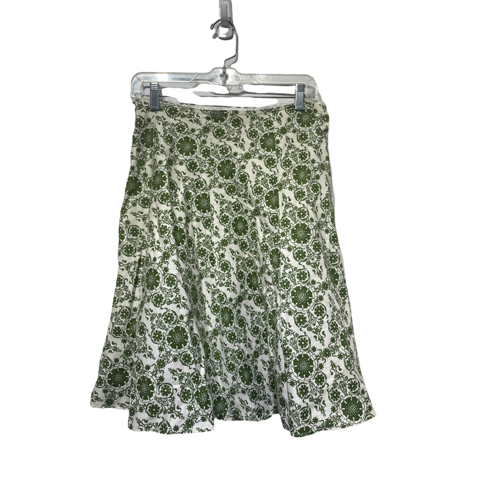 ricochet by jill pillot a-line green mosaic print skirt